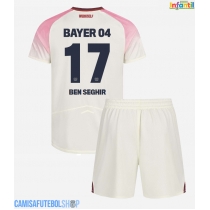 Camisa de time de futebol Bayer Leverkusen Eliesse Ben Seghir #17 Replicas 2º Equipamento Infantil 2025-26 Manga Curta (+ Calças curtas)